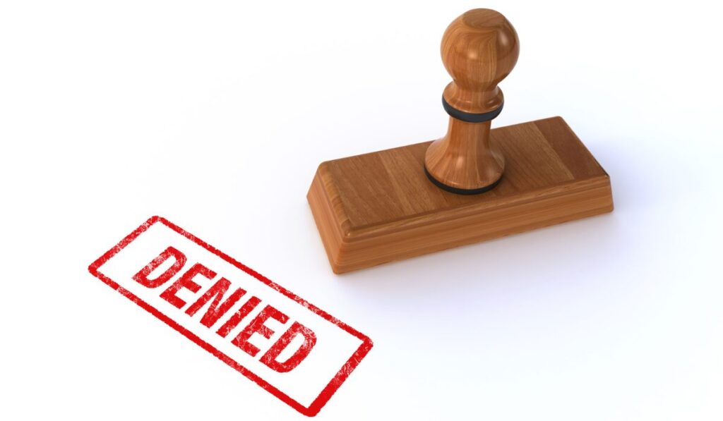 stamp of a denied claim