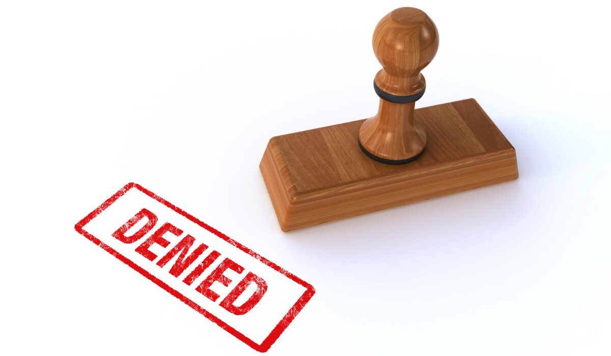 stamp of a denied claim